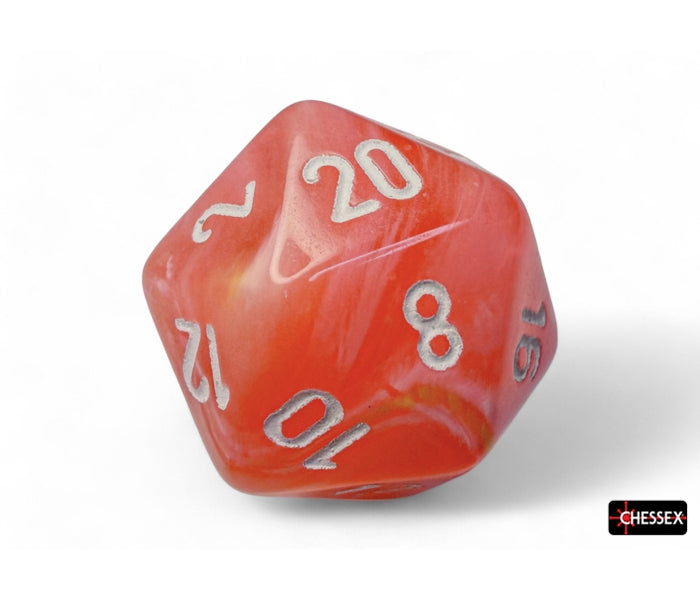 Chessex Polyhedral Dice Set: Festive Luminary (Dahlia/White)