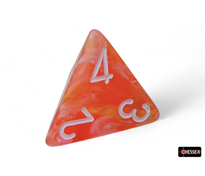 Chessex Polyhedral Dice Set: Festive Luminary (Dahlia/White)