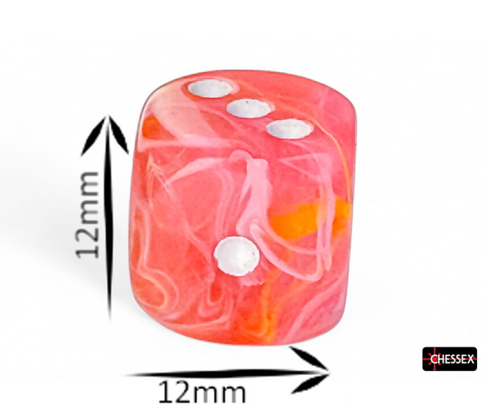 Chessex D6 Dice Brick: Festive Luminary (Dahlia/White)