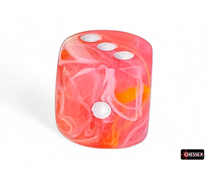 Chessex D6 Dice Brick: Festive Luminary (Dahlia/White)