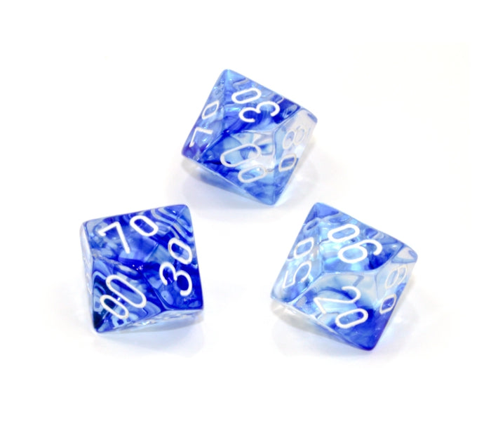 Chessex Polyhedral Dice Set: Nebula (Dark Blue/White)