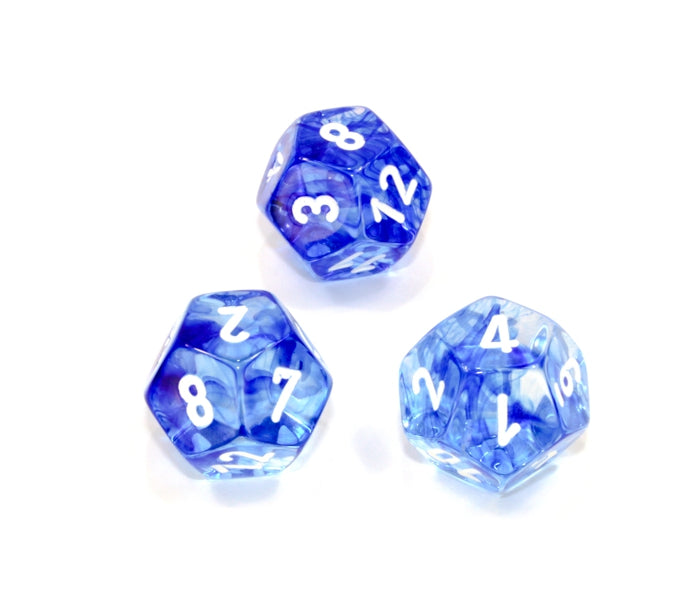Chessex Polyhedral Dice Set: Nebula (Dark Blue/White)