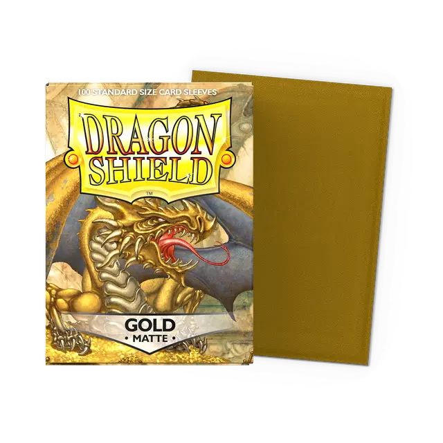 Dragon Shield Standard Matte Sleeves: Gold (100ct.)