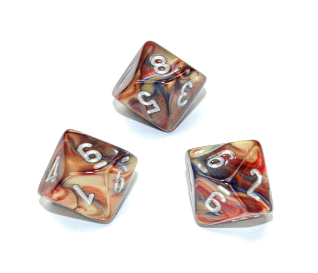 Chessex Polyhedral Dice Set: Lustrous (Gold/Silver)