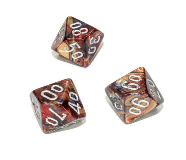 Chessex Polyhedral Dice Set: Lustrous (Gold/Silver)