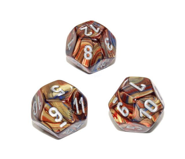 Chessex Polyhedral Dice Set: Lustrous (Gold/Silver)