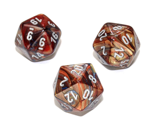 Chessex Polyhedral Dice Set: Lustrous (Gold/Silver)