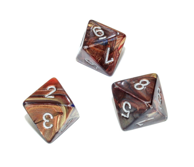 Chessex Polyhedral Dice Set: Lustrous (Gold/Silver)