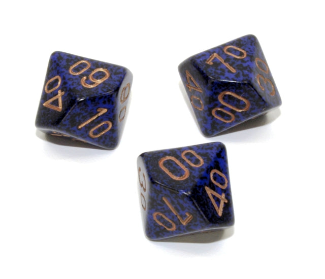 Chessex Polyhedral Dice Set: Speckled (Golden Cobalt)