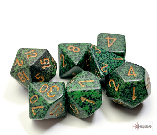 Chessex Polyhedral Dice Set: Speckled (Golden Recon)