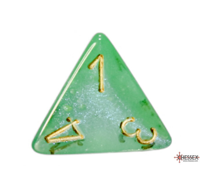 Chessex Polyhedral Dice Set: Borealis Luminary (Light Green/Gold)