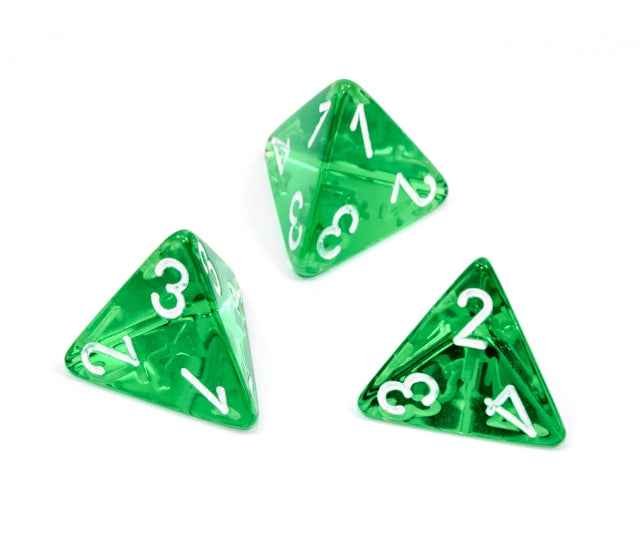 Chessex Polyhedral Dice Set: Translucent (Green/White)