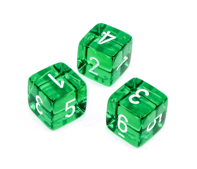 Chessex Polyhedral Dice Set: Translucent (Green/White)