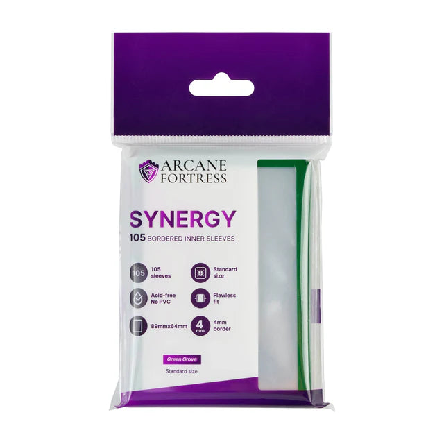 Arcane Fortress Synergy Inner Card Sleeves: Standard - Green Grove (105ct)