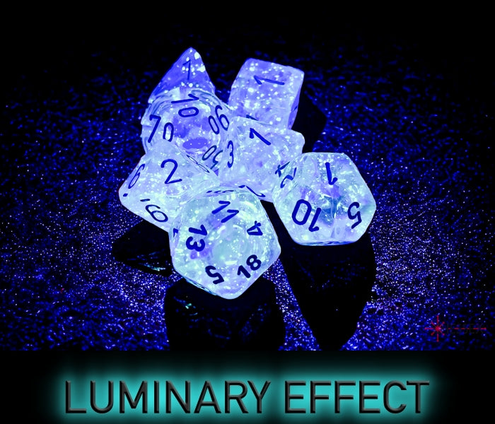 Chessex Polyhedral Dice Set: Borealis Luminary (Icicle/Light Blue)