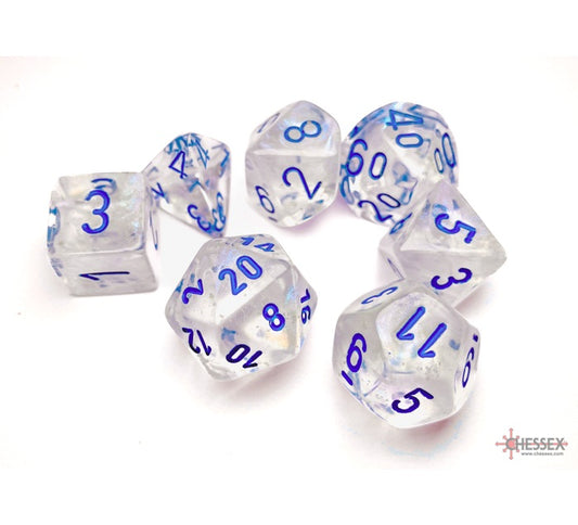 Chessex Polyhedral Dice Set: Borealis Luminary (Icicle/Light Blue)