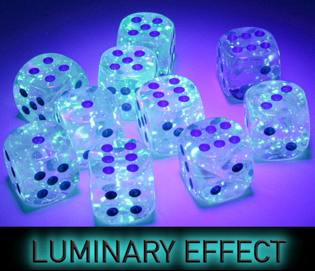 Chessex D6 Dice Brick: Borealis Luminary (Icicle/Light Blue)