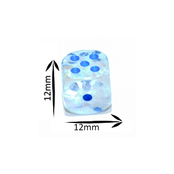 Chessex D6 Dice Brick: Borealis Luminary (Icicle/Light Blue)