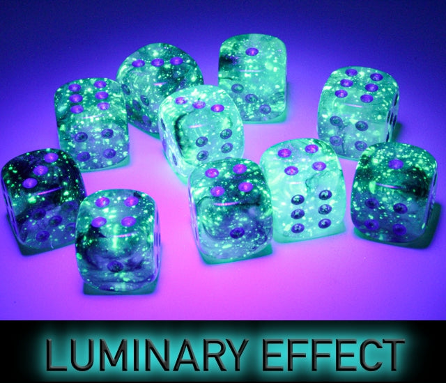 Chessex D6 Dice Brick: Borealis Luminary (Light Smoke/Silver)
