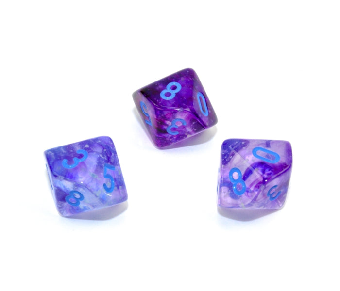 Chessex Polyhedral Dice Set: Nebula Luminary (Nocturnal/Blue)