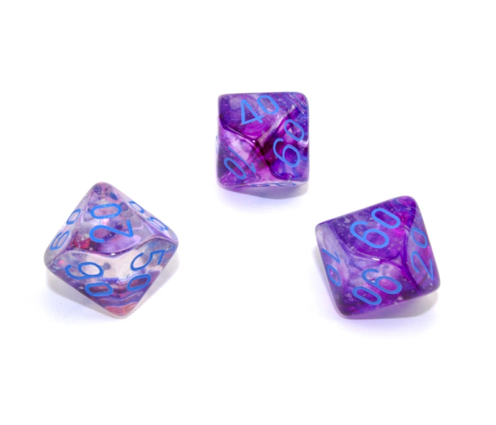Chessex Polyhedral Dice Set: Nebula Luminary (Nocturnal/Blue)