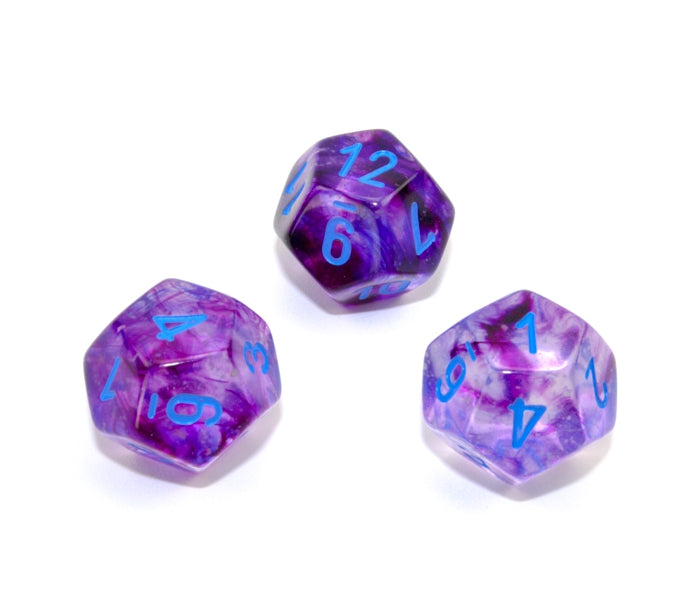 Chessex Polyhedral Dice Set: Nebula Luminary (Nocturnal/Blue)