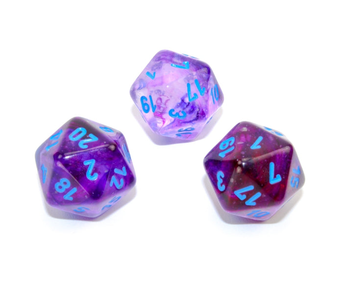 Chessex Polyhedral Dice Set: Nebula Luminary (Nocturnal/Blue)