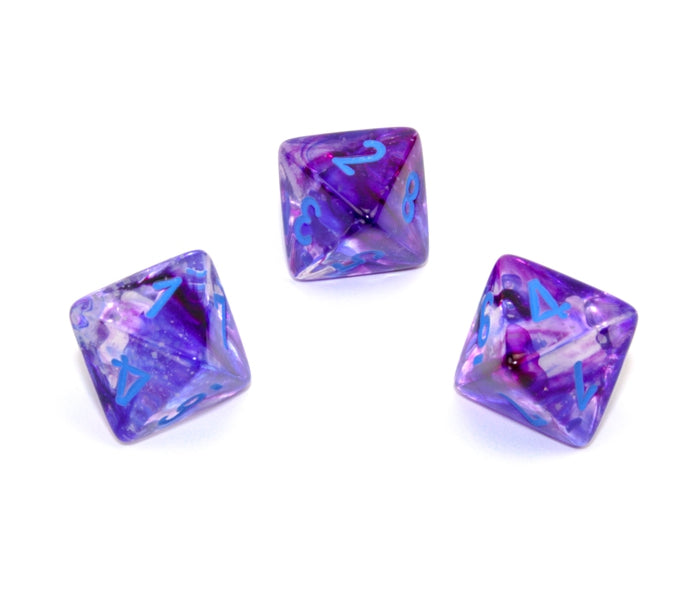 Chessex Polyhedral Dice Set: Nebula Luminary (Nocturnal/Blue)