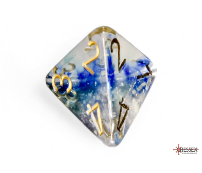 Chessex Polyhedral Dice Set: Nebula Luminary (Oceanic/Gold)