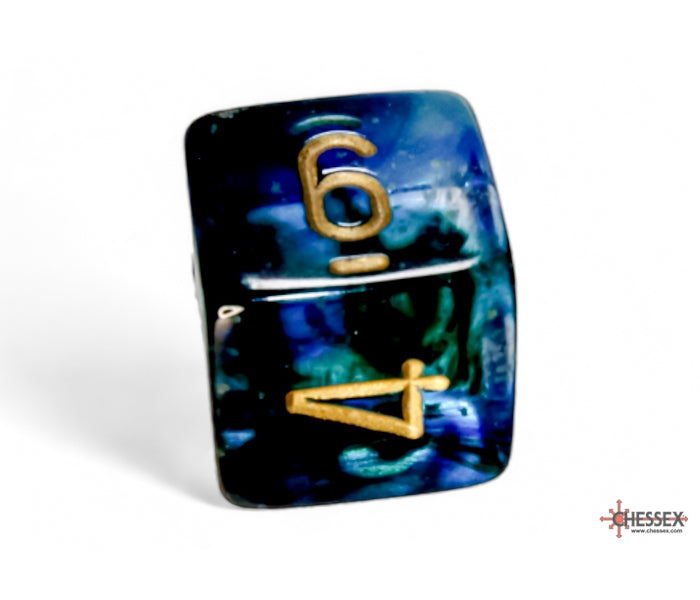 Chessex Polyhedral Dice Set: Nebula Luminary (Oceanic/Gold)