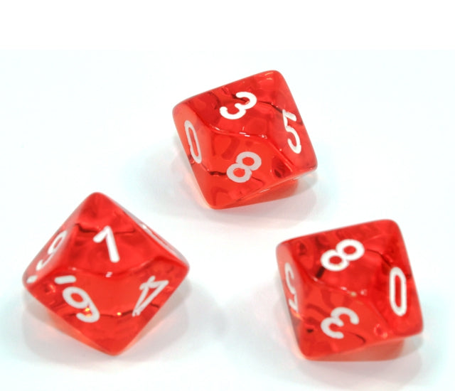 Chessex Polyhedral Dice Set: Translucent (Orange/White)