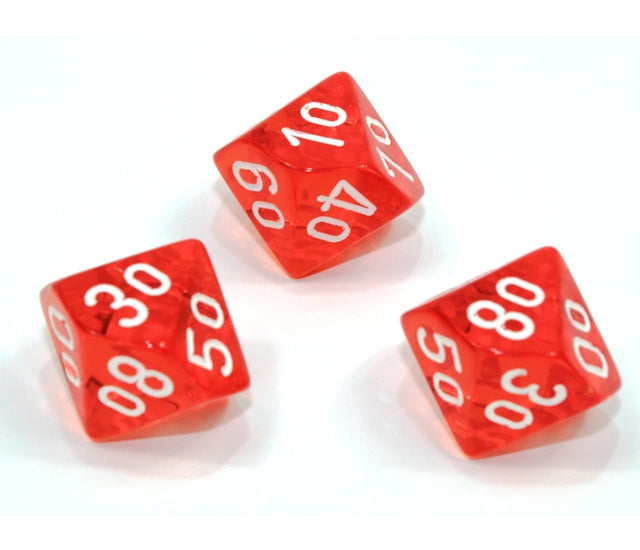 Chessex Polyhedral Dice Set: Translucent (Orange/White)