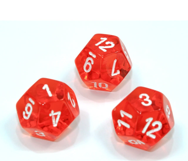Chessex Polyhedral Dice Set: Translucent (Orange/White)