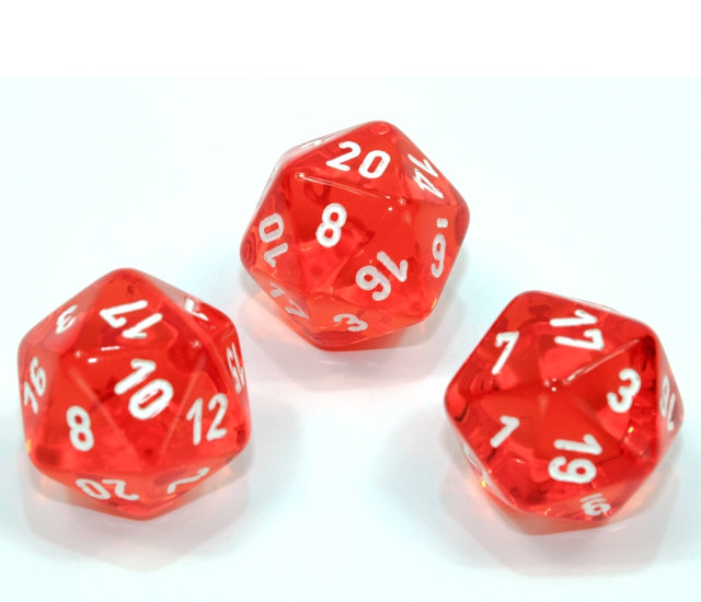 Chessex Polyhedral Dice Set: Translucent (Orange/White)