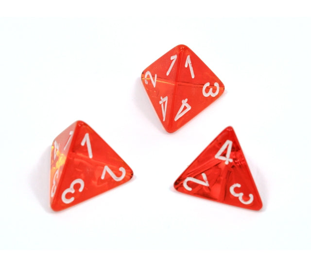 Chessex Polyhedral Dice Set: Translucent (Orange/White)