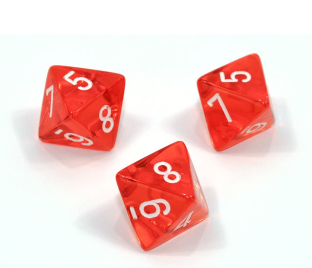 Chessex Polyhedral Dice Set: Translucent (Orange/White)