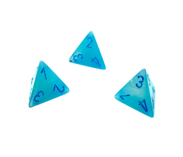 Chessex Polyhedral Dice Set: Gemini Luminary (Pearl Turquoise-White/Blue)