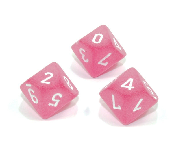 Chessex Polyhedral Dice Set: Frosted (Pink/White)