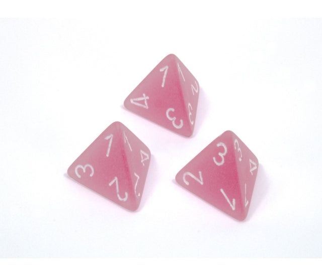 Chessex Polyhedral Dice Set: Frosted (Pink/White)