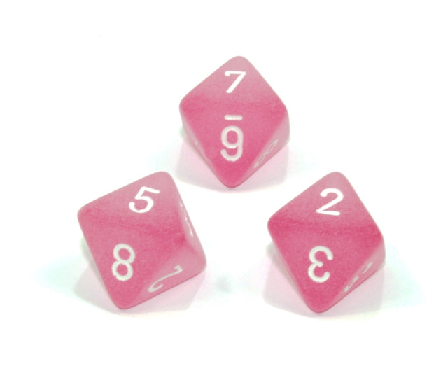 Chessex Polyhedral Dice Set: Frosted (Pink/White)