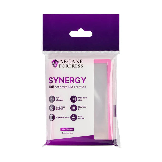 Arcane Fortress Synergy Inner Card Sleeves: Standard - Pink Blossom (105ct)