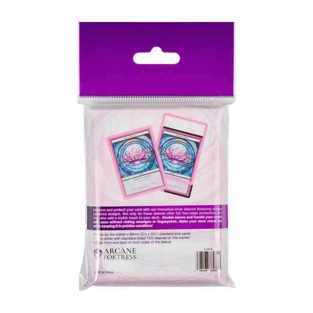 Arcane Fortress Synergy Inner Card Sleeves: Standard - Pink Blossom (105ct)