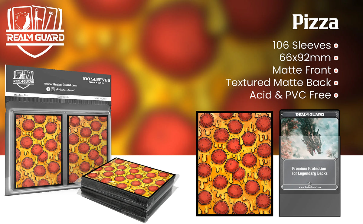 Realm Guard Card Sleeves - Pizza!