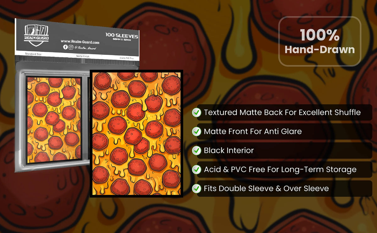 Realm Guard Card Sleeves - Pizza!