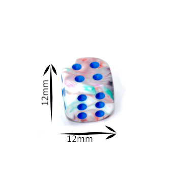 Chessex D6 Dice Brick: Festive (Pop Art/Blue)