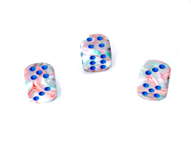 Chessex D6 Dice Brick: Festive (Pop Art/Blue)