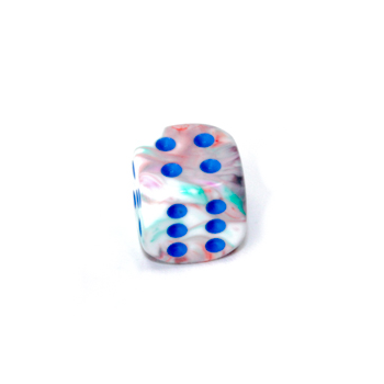 Chessex D6 Dice Brick: Festive (Pop Art/Blue)