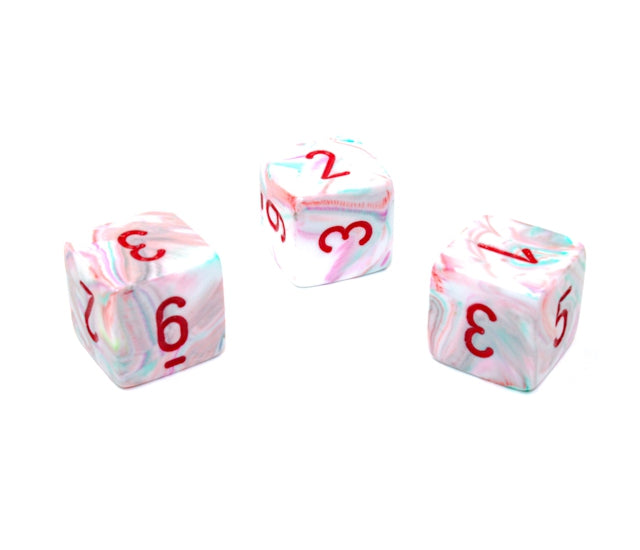 Chessex Polyhedral Dice Set: Festive (Pop Art/Red)