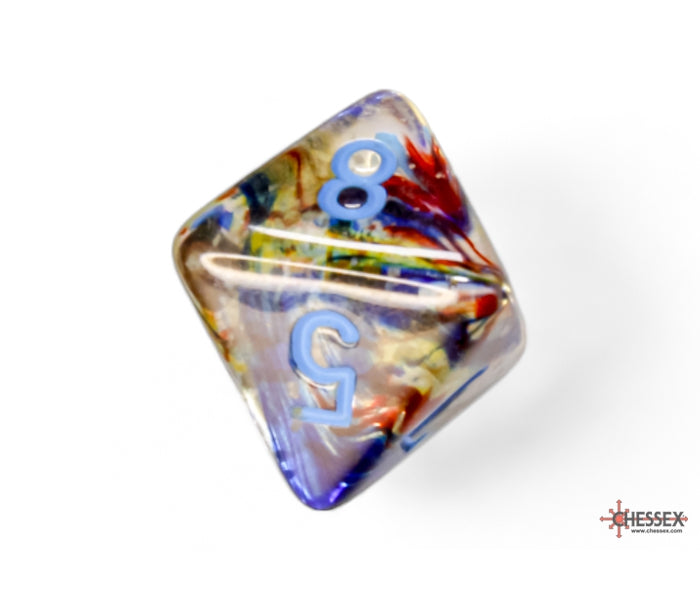 Chessex Polyhedral Dice Set: Nebula Luminary (Primary/Blue)