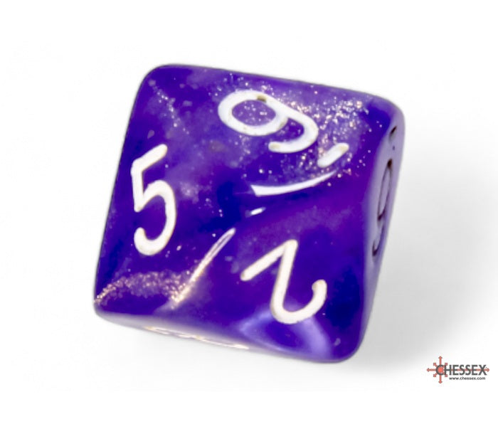 Chessex Polyhedral Dice Set: Borealis Luminary (Purple/White)
